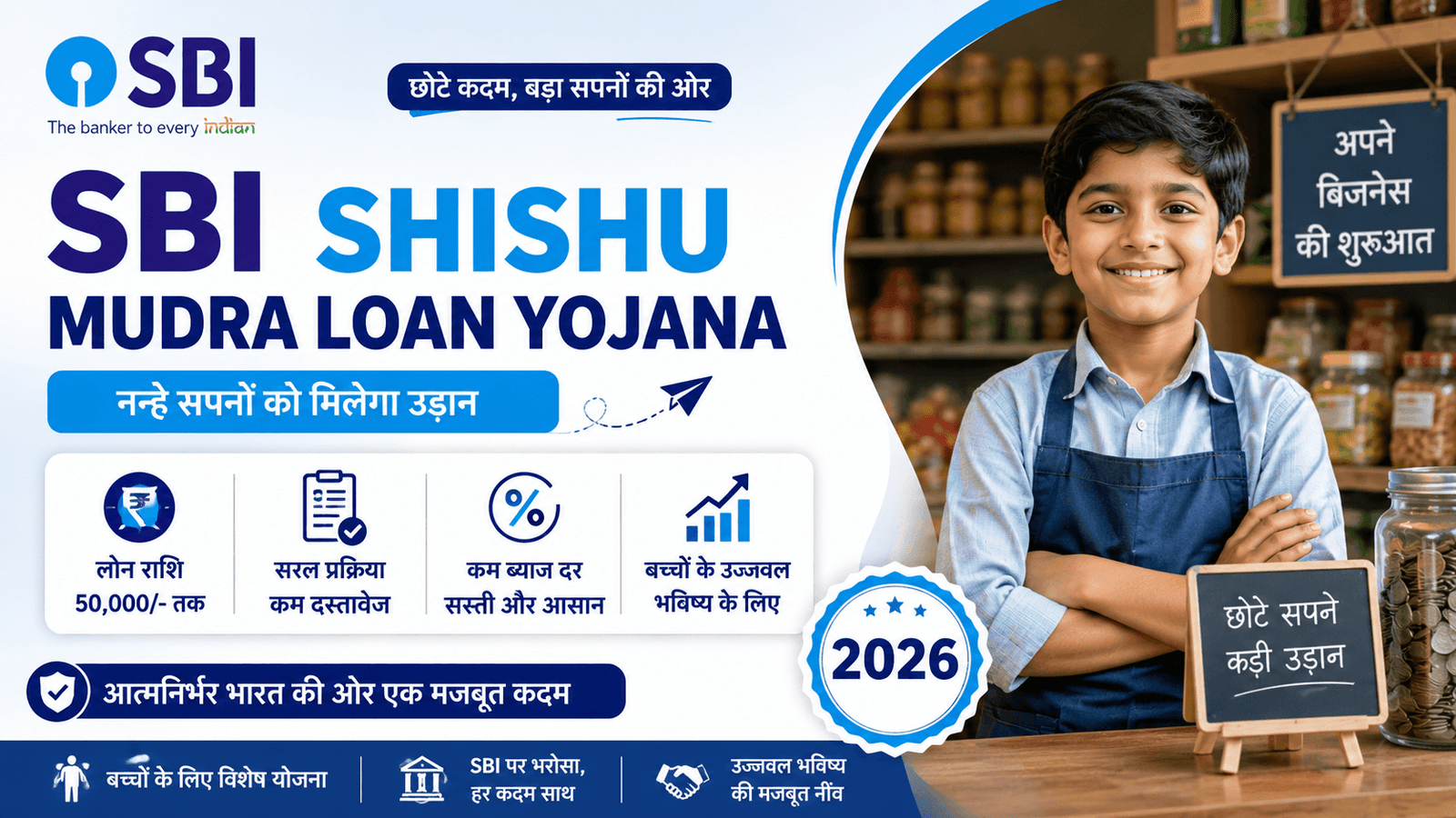 SBI Shishu Mudra Loan Yojana : सिर्फ 2 मिनट में पाएं बिना गारंटी के 10 लाख तक का लोन, जानें पूरी जानकारी!